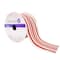 2.5" x 25ft. Red & Ivory Stripe Faux Cotton Wired Ribbon by Celebrate It™